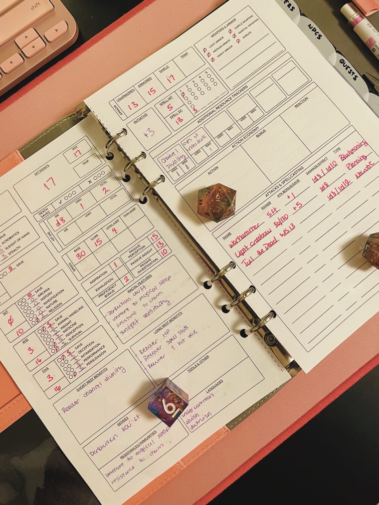DND 5e Character Sheets Preview